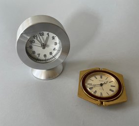 Two Small Tabletop Clocks