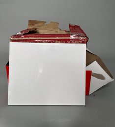 Box Of 24 Glossy White Ceramic Tiles (8 X 9 34')