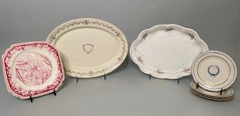 Collection Of American Porcelain Dishes And Trays: Homer Laughlin, Old Ivory And Warwick
