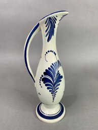 Delft Hand Painted Blue And White Ewer