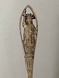 Set Of 10 Watson New York Sterling Silver Statue Of Liberty Souvenir Spoons