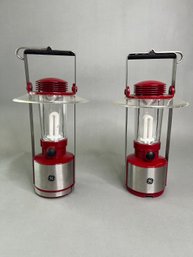 Two GE Lantern Style Flash Lights