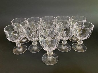 Set Of 11 Villeroy And Boch 'Bernadotte' Wine Glasses