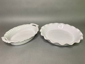 Ruffled Edge Serving Dishes (2)