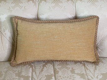 Throw Pillow In Natural With Jute Edging