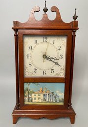 Imperial Strike Wood Mantle Clock With Mount Vernon Tablet