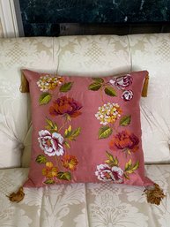 Iosis Paris Silk Floral Throw Pillow