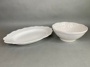 White Serving Dishes (2)