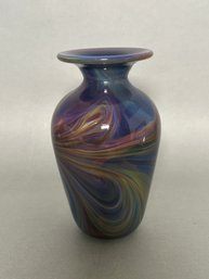 P Thielan, Art Glass Vase, 1978