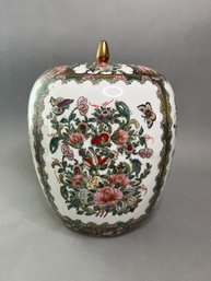 Chinese Export Famille Rose Style Covered Jar