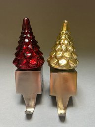 Glass Christmas Tree Christmas Stoking Holders