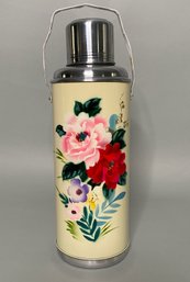 Vintage Large Floral Thermos