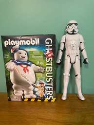 Playmobil New In Box  Ghostbusters Stay Puft And 2016 Hasbro  Star Wars 12 Talking Stormtrooper