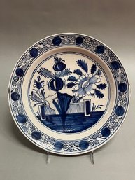 Hand Painted Blue And White Ceramic Dish / Platter