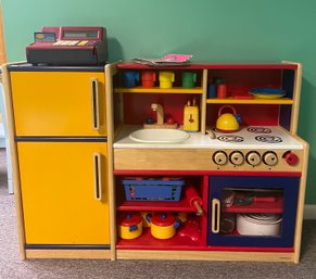 Lakeshore Learning Play Wooden Kitchen With Many Melissa & Doug Play Sets And Many Accessories
