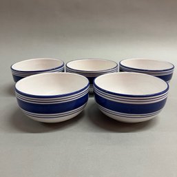 Blue And White Ceramic Bowls, Made In Italy (5)