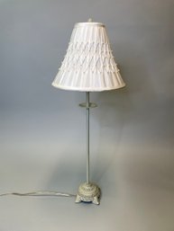 Painted White Metal Table Lamp