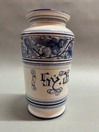 Hand Painted Blue And White Ceramic Vase