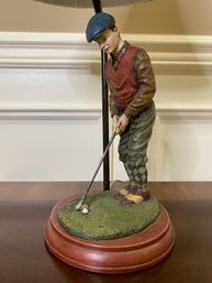 Figural Lamp Of A Golf Player