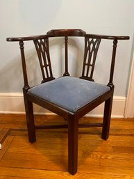 Madison Square Furniture Chippendale Style Mahogany Corner Chair