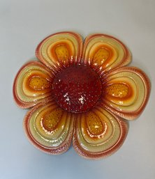 Painted Metal Daisy Wall Decoration