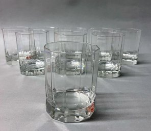 Set Of 9 Octagonal Rocks Glasses