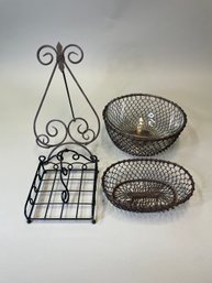 Collection Of Kitchen Items Including Cookbook Stand