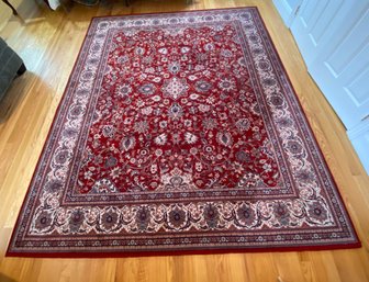 Tabriz Style Wool Rug In Red, Blue And Cream