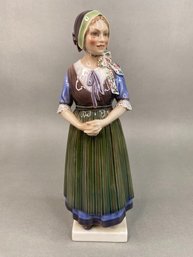 Dahl Jensen DJ Copenhagen Porcelain Figurine, Hedebo Girl