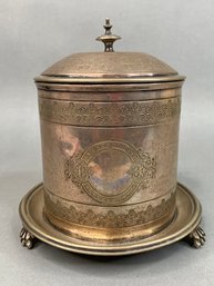 Silver Plate Biscuit Jar