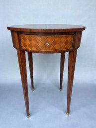 French Marqutery Table With Drawer
