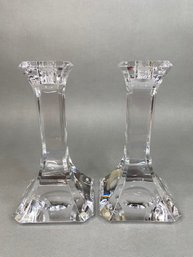 Pair Of Orrefors Candlesticks