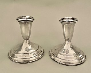 Pair Of Towle Sterling Silver Candlesticks
