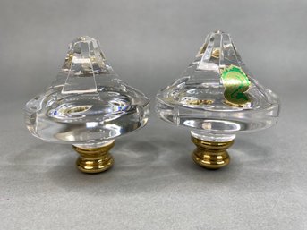 Pair Of Waterford Crystal Lamp Finials