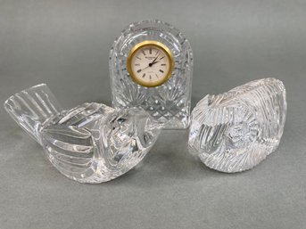 Waterford Crystal Ram, Bird And Clock