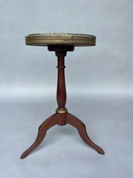 French Louis XVI Style  Marble Top Pedestal Wine Table