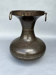 Metal Two Handled Morrocan Style Vase (extra Large)