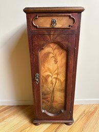 Occasional Cabinet With Palm Tree Decoration