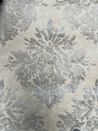 Agni Luxury Design Wool Rug White And Ivory Medallion