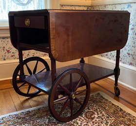 Vintage Baker Furniture Company Mahogany Tea Cart