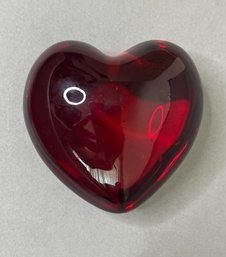 Baccarat Puffed Glass Heart