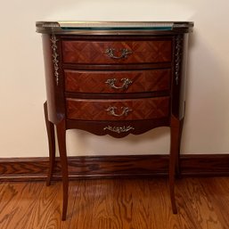 Vintage Louis XV Style D-shaped Three-drawer Table C. Early-Mid-20th Century