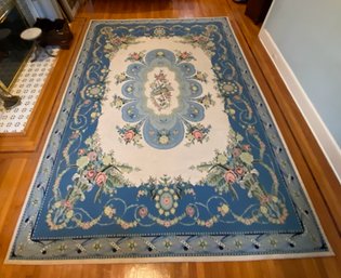 Chinese Hand Stitched Needlepoint Wool Rug
