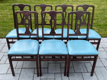 Set Of Seven Queen Anne Style Folding Chairs