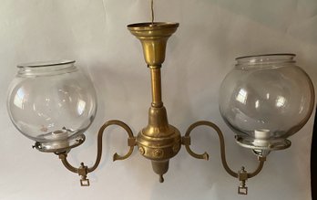 Brass Two Arm Candle Table Lamp