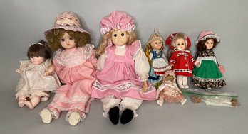 Collection Of   Porcelain And Plastic Dolls (7)