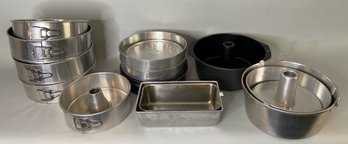 Collection Of Spring Form Pans, Cake Pans, Loaf Pans And Angel Food Baking Pans