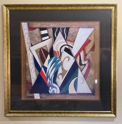 Framed Art Print Abstract Triangle Design