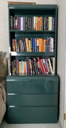 Retro Green Formica Chest Of Drawers And Bookcase, Circa 1970