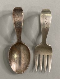 Tiffany & Co Baby Sterling Fork And Spoon